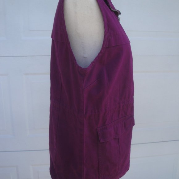 Columbia Vest Women's Size M Fuzz Zip with Inner Drawstring Waist - Picture 7 of 13